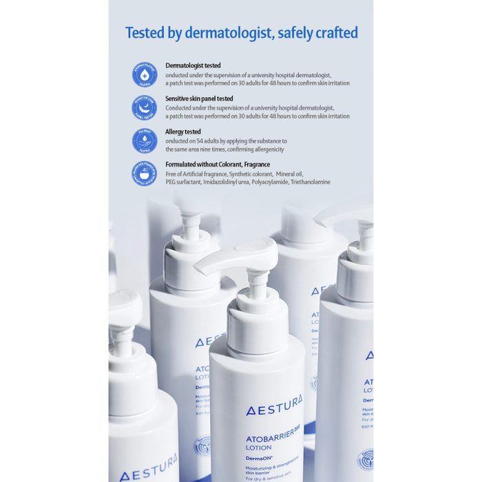 لوسیون ترمیم کننده و مرطوب کننده قوی اتو بریر 365 استرا Aestura Atobarrier 365 Lotion