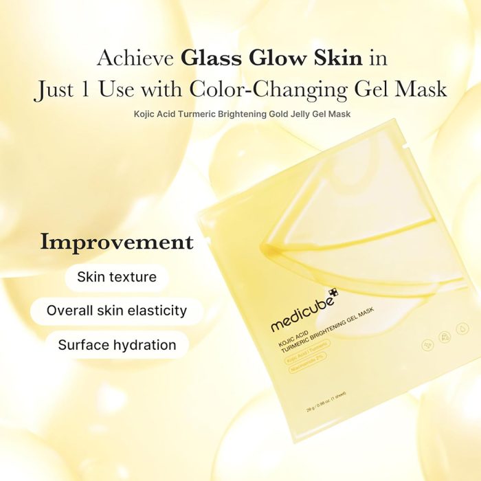 ماسک ورقه ای روشن کننده کوجیک اسید و زردچوبه مدی کیوب Medicube Kojic Acid Turmeric Brightening Gel Mask