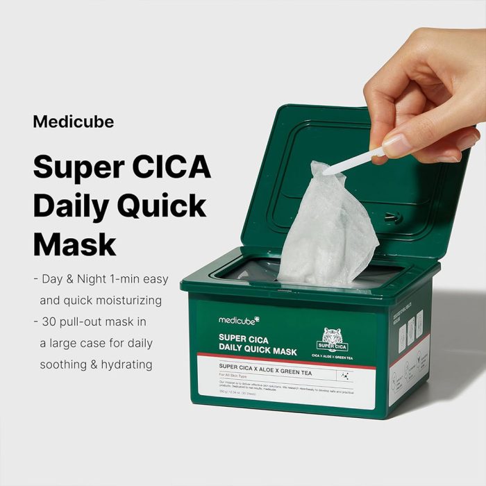 پک ماسک روزانه تسکین دهنده سوپر سیکا مدی کیوب Medicube Super Cica Daily Quick Mask