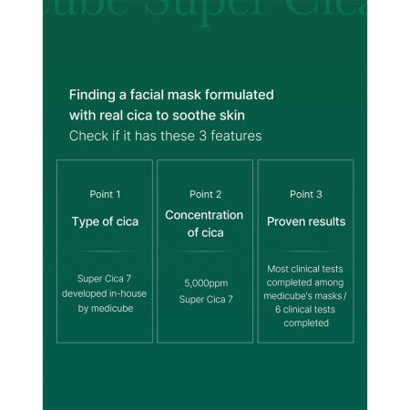 پک ماسک روزانه تسکین دهنده سوپر سیکا مدی کیوب Medicube Super Cica Daily Quick Mask