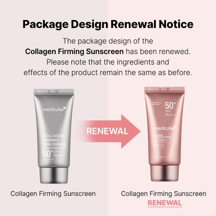 کرم ضد آفتاب تون آپ کلاژن مدی کیوب ضد چروک و روشن کننده پوست MEDICUBE Collagen Firming Sun Cream