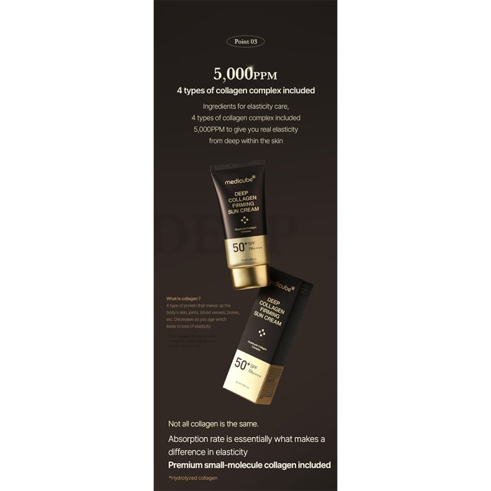 کرم ضد آفتاب تون آپ کلاژن مدی کیوب ضد چروک و روشن کننده پوست MEDICUBE Collagen Firming Sun Cream
