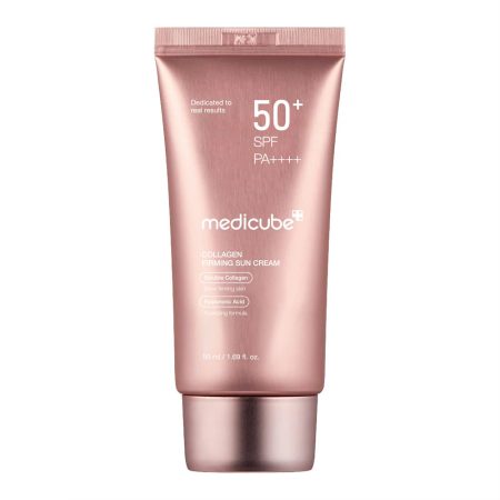 کرم ضد آفتاب تون آپ کلاژن مدی کیوب ضد چروک و روشن کننده پوست MEDICUBE Collagen Firming Sun Cream