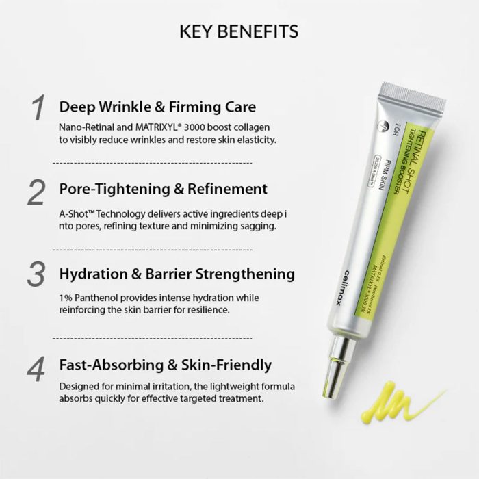 کرم ضد چروک رتینول شات سلیمکس Celimax The Vita-A Retinal Shot Tightening Booster