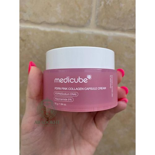 کرم کپسولی کلاژن و PDRN مدی کیوب روشن کننده و ضد چروک پوست Medicube PDRN Pink Collagen Capsule Cream