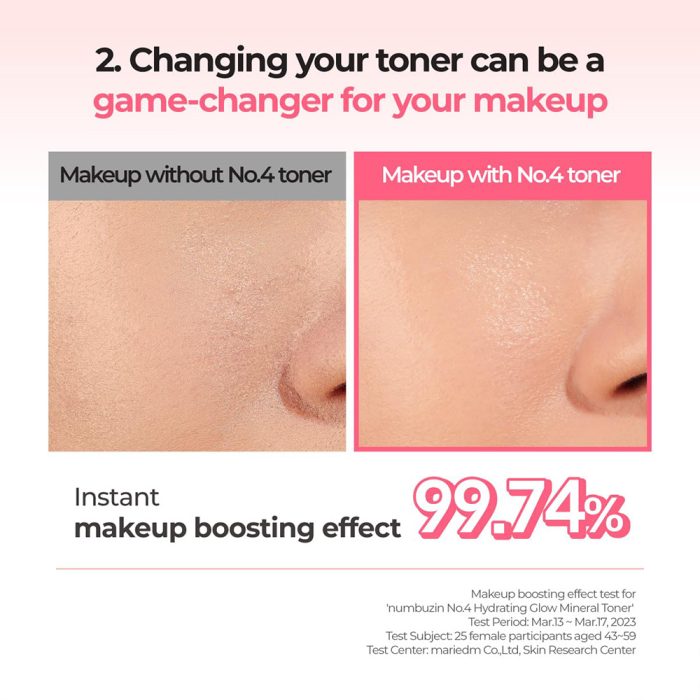 تونر شماره 4 نامبوزین آبرسان عمیق و درخشان کننده پوست Numbuzin No. 4 Hydration Glow Mineral Toner