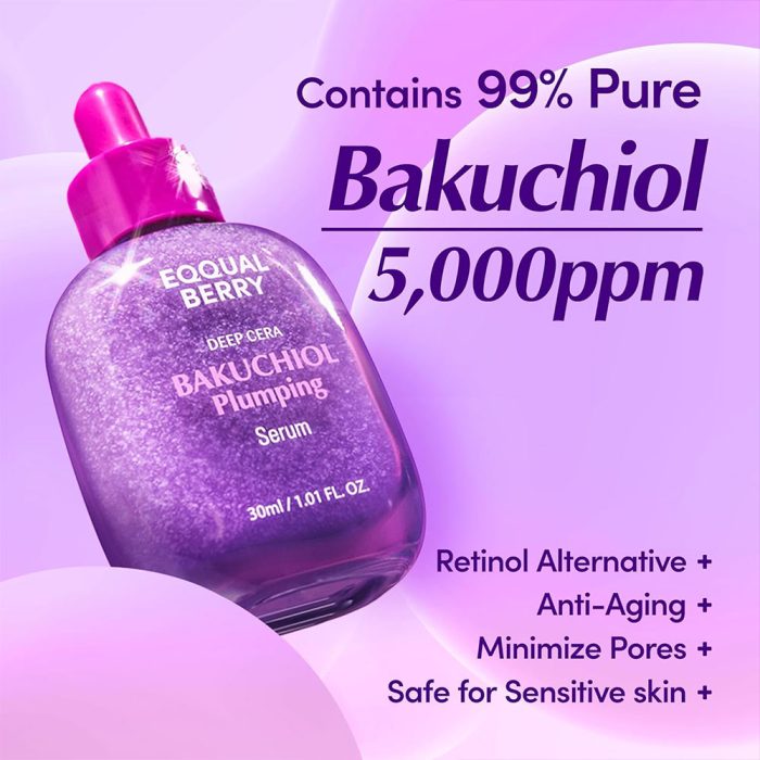 سرم باکوچیول پلامپینگ اکوال بری ضد چروک و ترمیم کننده پوست EQQUALBERRY Bakuchiol Plumping Serum