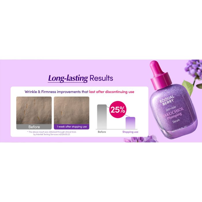 سرم باکوچیول پلامپینگ اکوال بری ضد چروک و ترمیم کننده پوست EQQUALBERRY Bakuchiol Plumping Serum