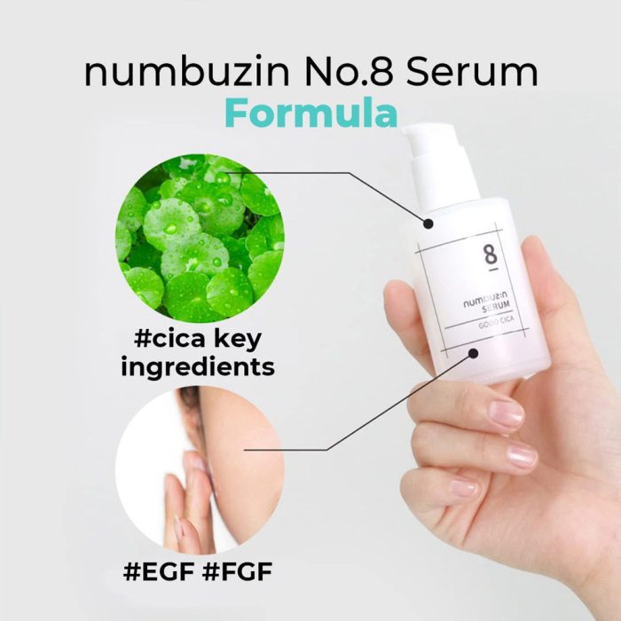 سرم تسکین دهنده سیکا شماره 8 نامبوزین Numbuzin No. 8 Fine Cica Serum