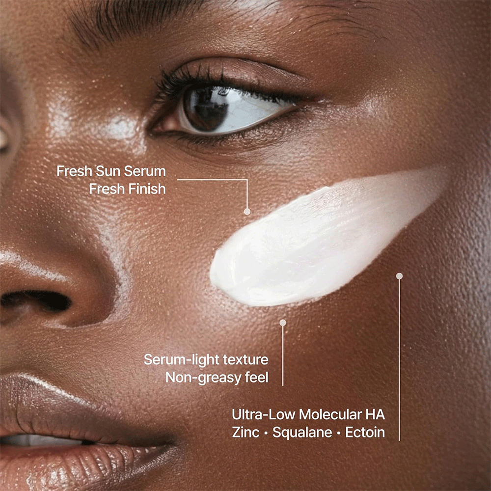 سرم ضد آفتاب آبرسان ریز مولکول هیالورونیک اسید ایزنتری Isntree Hyaluronic Acid Fresh Sun Serum