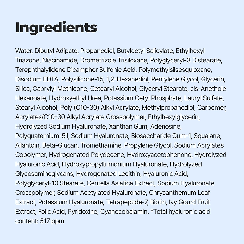 سرم ضد آفتاب آبرسان ریز مولکول هیالورونیک اسید ایزنتری Isntree Hyaluronic Acid Fresh Sun Serum