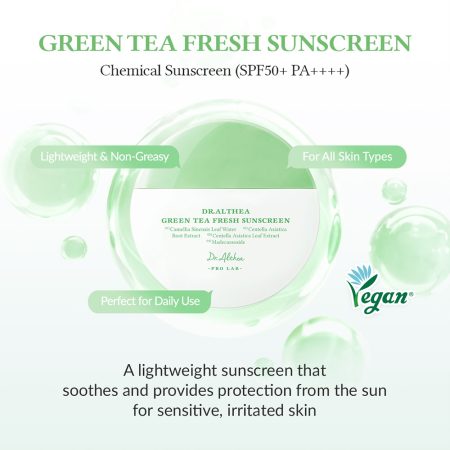 ضد آفتاب چای سبز دکتر التیا تسکین دهنده قوی پوست Dr. Althea Green Tea Fresh Sunscreen