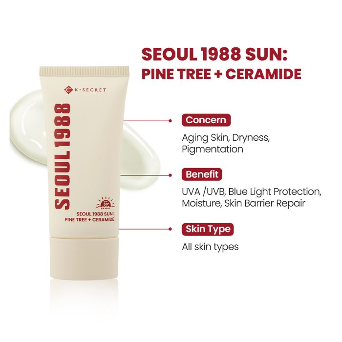 ضد آفتاب کاج و سراماید سئول 1988 کی سکرت K-SECRET SEOUL 1988 Sun Pine Tree + Ceramide