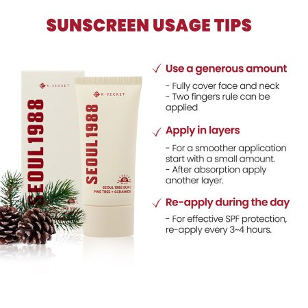 ضد آفتاب کاج و سراماید سئول 1988 کی سکرت K-SECRET SEOUL 1988 Sun Pine Tree + Ceramide