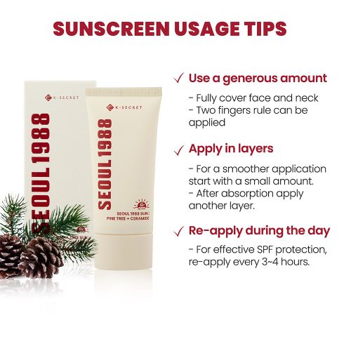 ضد آفتاب کاج و سراماید سئول 1988 کی سکرت K-SECRET SEOUL 1988 Sun Pine Tree + Ceramide