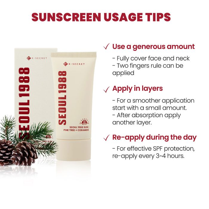 ضد آفتاب کاج و سراماید سئول 1988 کی سکرت K-SECRET SEOUL 1988 Sun Pine Tree + Ceramide