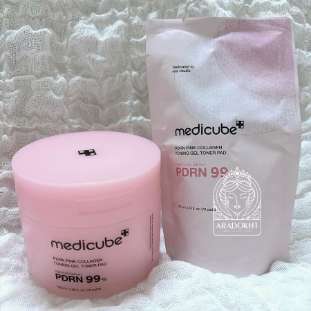 پد تونر ژلی PDRN و کلاژن مدی کیوب Medicube PDRN Pink Collagen Toning Gel Toner Pad