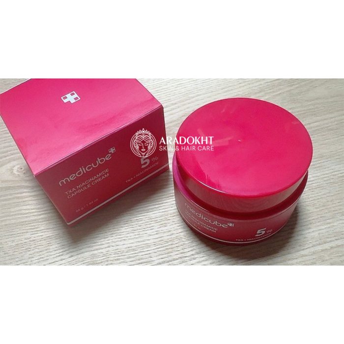 کرم ضد لک و روشن کننده ترانگزامیک اسید و نیاسینامید مدی کیوب Medicube TXA Niacinamide Capsule Cream