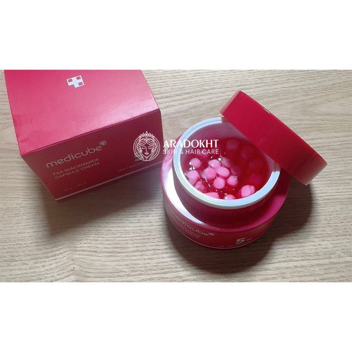 کرم ضد لک و روشن کننده ترانگزامیک اسید و نیاسینامید مدی کیوب Medicube TXA Niacinamide Capsule Cream