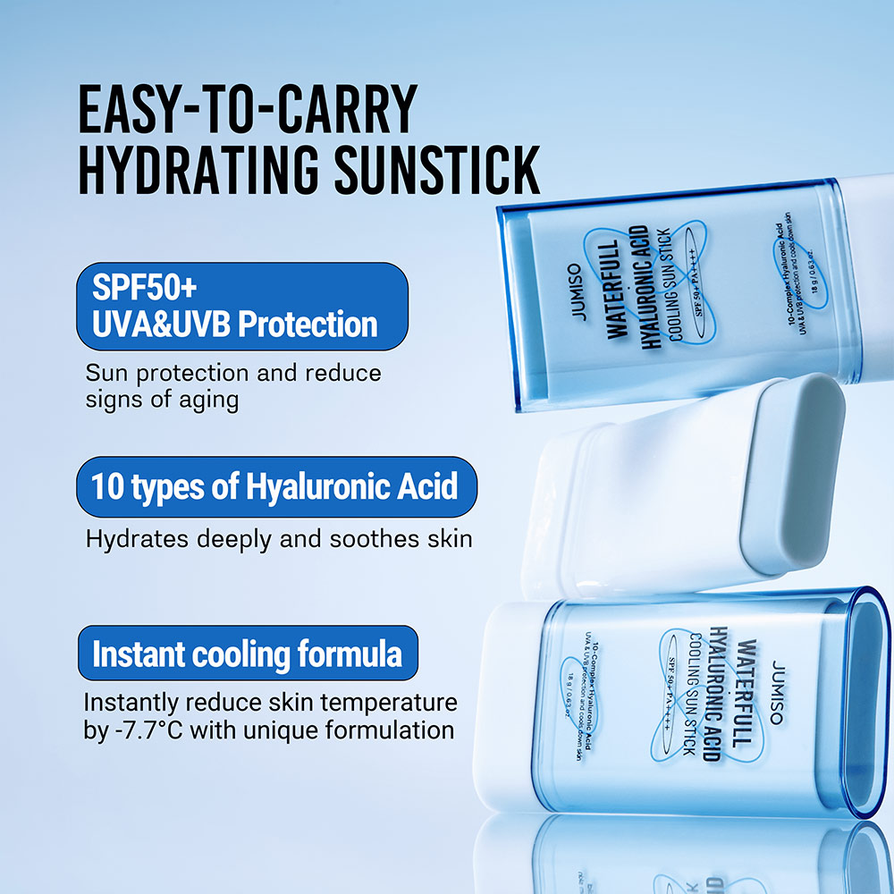 ضد آفتاب استیکی هیالورونیک اسید واتر فول جومیسو JUMISO Waterfull Hyaluronic Acid Cooling Sun Stick - آرا دخت