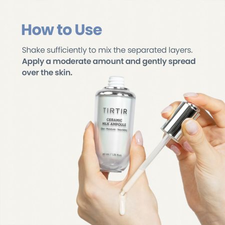 آمپول سراماید میلک تیر تیر درخشان کننده و مرطوب کننده TIRTIR Ceramic Milk Ampoule