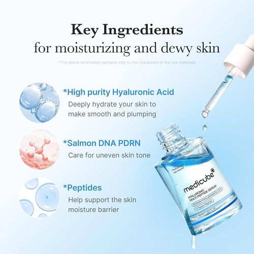 سرم هیالورونیک اسید و مولتی پپتاید مدی کیوب آبرسان و جوانساز پوست Medicube Hyaluronic Multi Peptide Serum