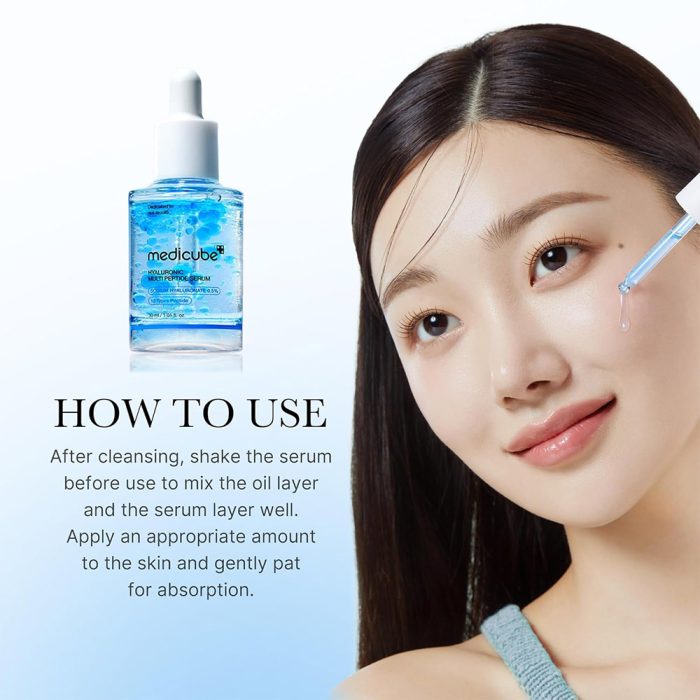 سرم هیالورونیک اسید و مولتی پپتاید مدی کیوب آبرسان و جوانساز پوست Medicube Hyaluronic Multi Peptide Serum