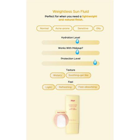 ضدآفتاب فلوئیدی Hur هوس آف هور House of Hur Weightless Sun Fluid