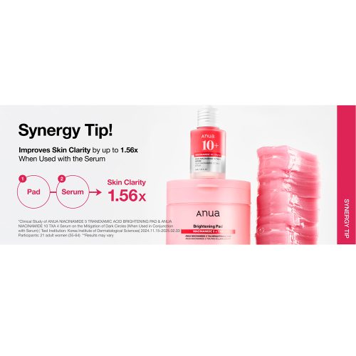 پد تونر ترانگزامیک اسید و نیاسینامید 5 درصد آنوا ضد لک و روشن کننده پوست Anua Niacinamide 5 + TXA Toner Pads