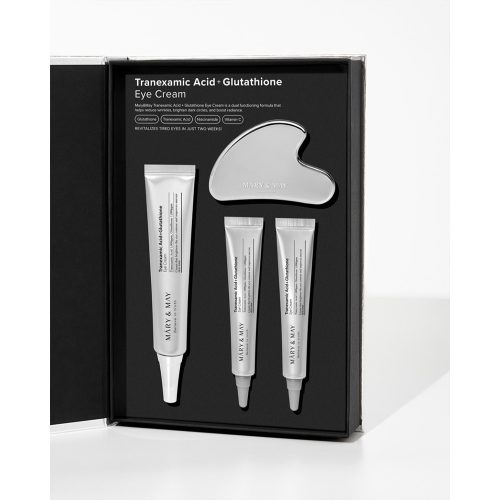 پک اختصاصی دور چشم ترانگزامیک اسید و گواشا مری اند می Mary & May Glutathione Eye Cream Kit