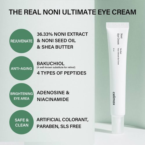 کرم دور چشم نونی سلیمکس ضدچروک، جوانساز و روشن کننده Celimax The Real Noni Ultimate Eye Cream