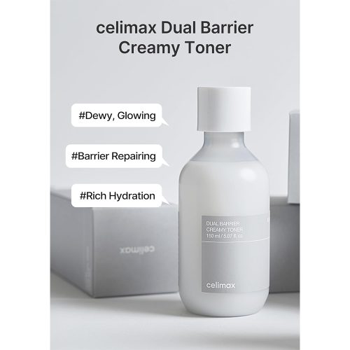 تونر کرمی بریر سلیمکس ترمیم و تقویت کننده سد دفاعی پوست Celimax Dual Barrier Creamy Toner