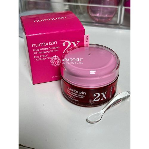 سرم PDRN رز کلاژن 2x شماره 2 نامبوزین حجم دهنده و جوانساز پوست NUMBUZIN No. 2 Rose PDRN Collagen 2X Plumping Serum