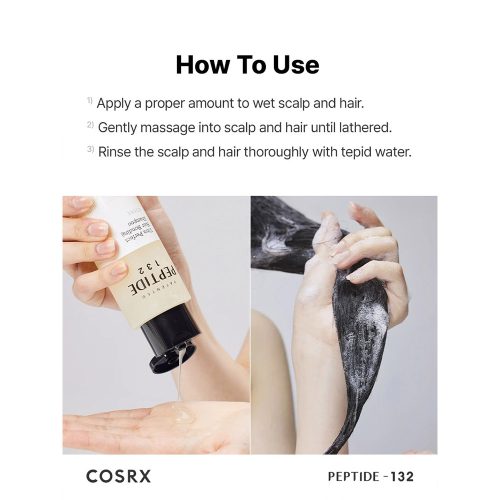 شامپو پپتاید 132 کوزارکس ترمیم و تقویت کننده مو COSRX PEPTIDE 132 Ultra Bonding Shampoo