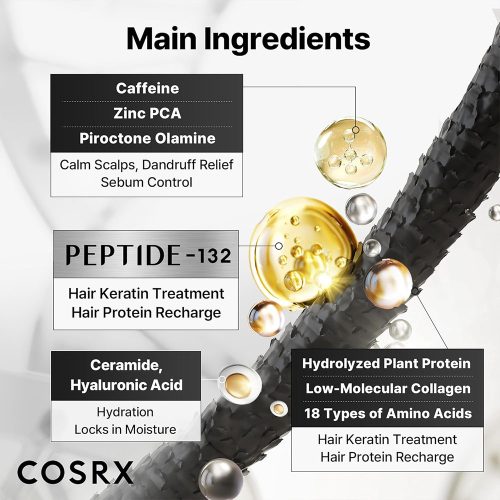 شامپو پپتاید 132 کوزارکس ترمیم و تقویت کننده مو COSRX PEPTIDE 132 Ultra Bonding Shampoo