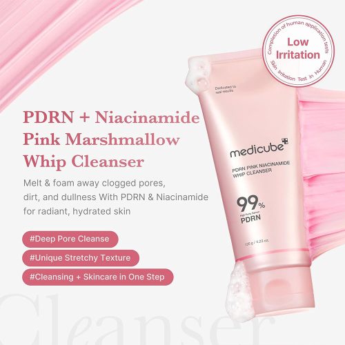 شوینده PDRN پینک نیاسینامید مدی کیوب MEDICUBE PDRN Pink Niacinamide Whip Cleanser
