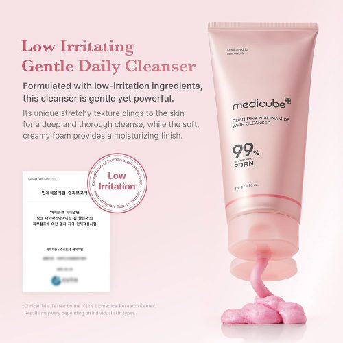 شوینده PDRN پینک نیاسینامید مدی کیوب MEDICUBE PDRN Pink Niacinamide Whip Cleanser