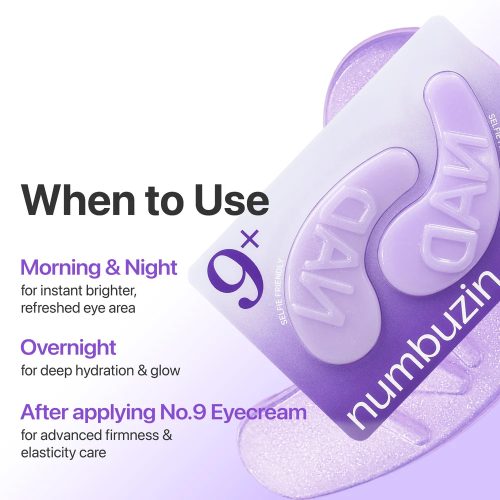 پچ زیر چشم +NAD و کلاژن شماره 9 نامبوزین ضد چروک، ضد پف و تیرگی Numbuzin No.9 NAD+ Collagen Under Eye