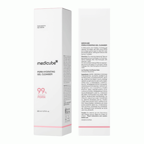ژل شوینده PDRN مدی کیوب لایه بردار ملایم و روشن کننده پوست MEDICUBE PDRN Hydrating Gel Cleanser