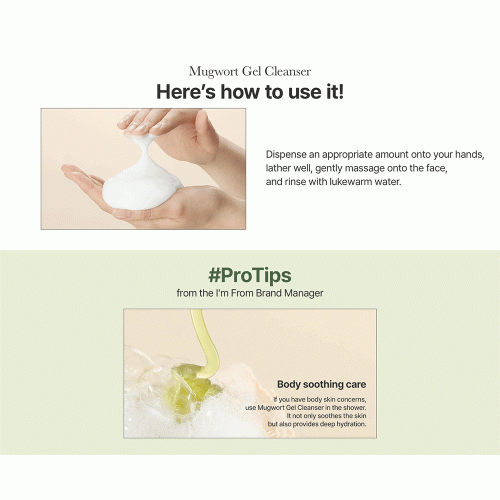 ژل شوینده ماگورت آیم فرام ضدالتهاب و تسکین دهنده قوی پوست I'm From Mugwort Gel Cleanser