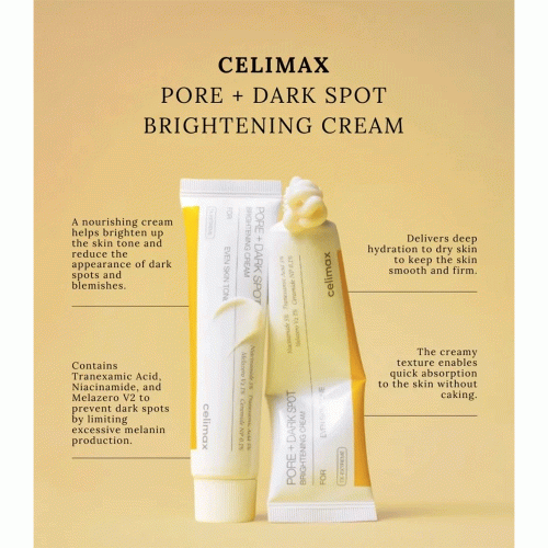 کرم ضد لک و کنترل منافذ سلیمکس روشن کننده پوست Celimax Pore+Dark Spot Brightening Cream