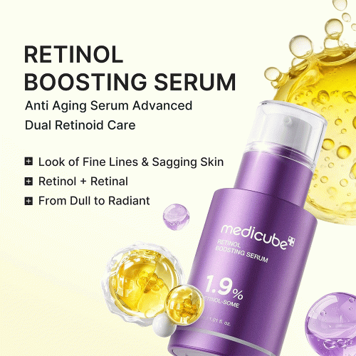 سرم تقویت کننده رتینول و NMV مدی کیوب ضد چروک و جوانساز پوست Medicube Retinol NMN Boosting Serum