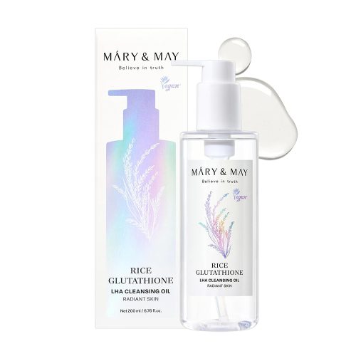 شوینده روغنی گلوتاتیون برنج مری اند می لایه بردار ملایم و روشن کننده پوست Mary&May Rice Glutathione LHA Cleansing Oil