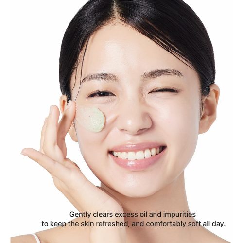 شوینده موچی لایه بردار ملایم کنترل منافذ چای سبز آرنسیا Arencia Green Tea + LHA Deep Pore Rice Cake Cleanser