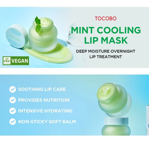 ماسک لب نعناع توکوبو تسکین دهنده و خنک کننده TOCOBO Mint Cooling Lip Mask