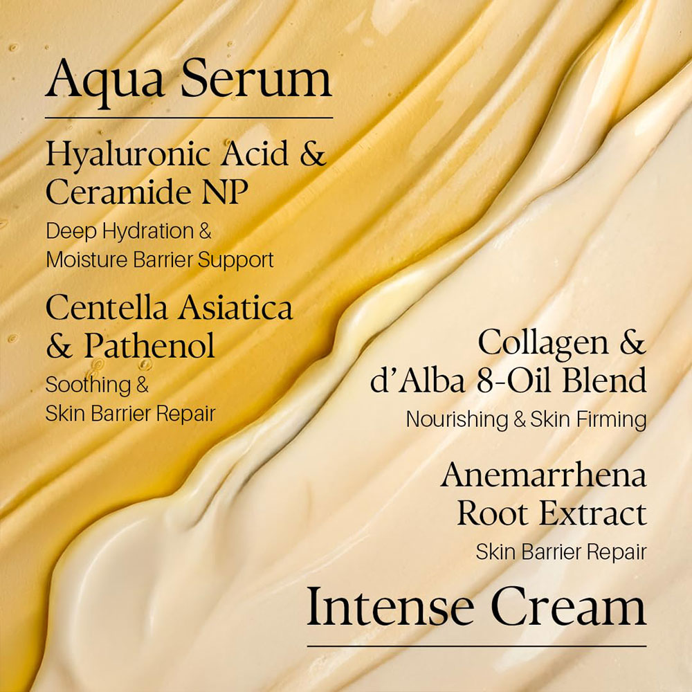 کرم سرم دوگانه ترافل سفید د البا ضد چروک و جوانساز پوست D’Alba White Truffle Double Serum & Cream