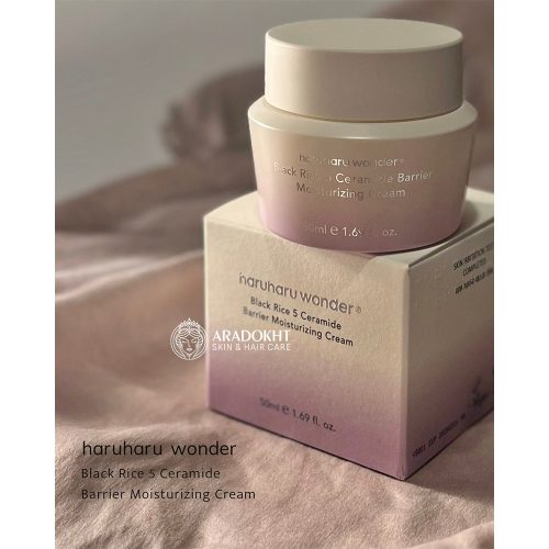 کرم مرطوب کننده 5 سراماید برنج سیاه هاروهارو واندر تقویت کننده سد دفاعی پوست HARUHARU Wonder Black Rice 5 Ceramide Barrier Moisturizing Cream