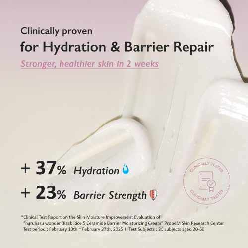 کرم مرطوب کننده 5 سراماید برنج سیاه هاروهارو واندر تقویت کننده سد دفاعی پوست HARUHARU Wonder Black Rice 5 Ceramide Barrier Moisturizing Cream