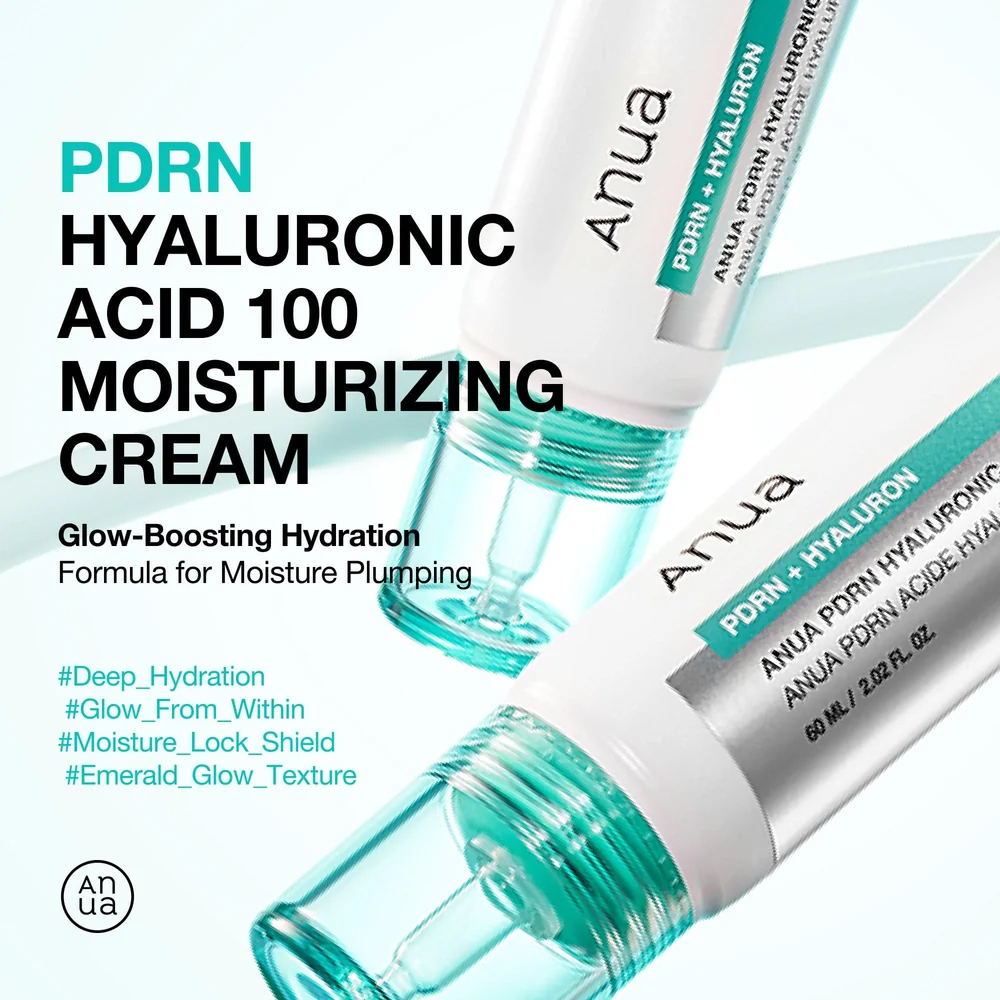 کرم مرطوب کننده PDRN و هیالورونیک اسید آنوا ANUA PDRN Hyaluronic Acid 100 Moisturizing Cream