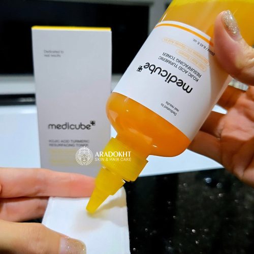 تونر لایه بردار و روشن کننده کوجیک اسید و زردچوبه مدی کیوب MEDICUBE Kojic Acid Turmeric Resurfacing Toner